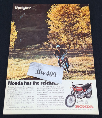 Vintage 1970 honda scrambler - 1970,