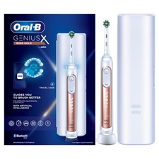 Oral B Electric Toothbrush Genius X with Advanced AI Tech Rose Gold