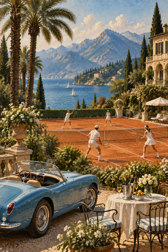 Lakeside red clay tennis - 12.,