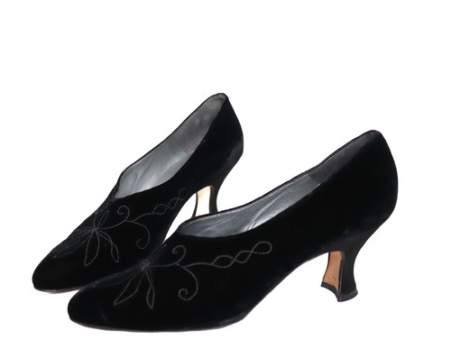 Velvet court shoes - velvet,