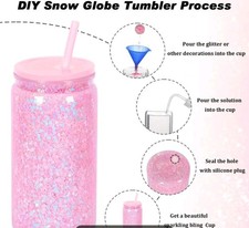 16Oz Acrylic Snowglobe Tumbler