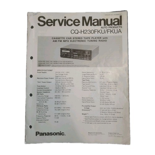 Panasonic h230fku fkua - panasonic,