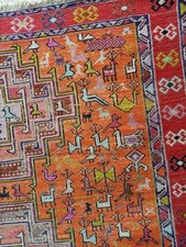 Vintage Silk/wool Turkish Rug 104cm X 147cm