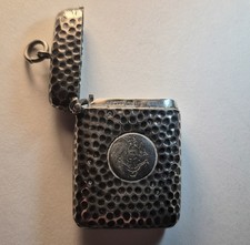 Antique sterling silver match - silver,