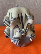 Unique, Blue Beige Carved