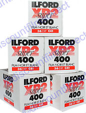 5 x ILFORD XP2 400 35mm 36 exp C.41 PROCESS  B&W CAMERA FILM by 1st CLASS POST