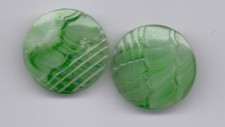 2 large glass vintage buttons