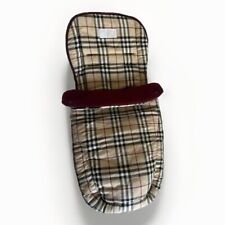Burberry Baby Foot Muff Pram Cosy Toes Burgundy Burberry Cream Checked RRP 249