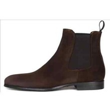 New Dark Brown Suede Formal