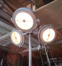 Vintage 1990s IKEA KLIMAT Chrome And Aluminium 6ft Triple Floor Lamp Dimmable