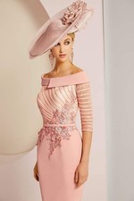 VENI INFANTINO DRESS SIZE 10 IN SALMON MOTHER OF THE BRIDE WEDDINGS NEVER WORN