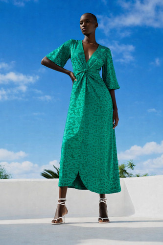Miss selfridge green - selfridge, satin