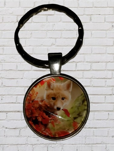Fox cub keyring - keyring, bagcharm