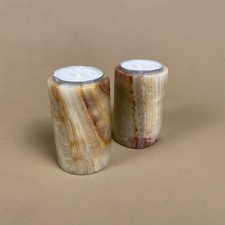 Pair Marble Pillar Candle