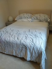 King size duvet cover set Soft Blue Wild Grass Design