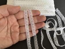 3m Dainty Vintage Lace Trim 9mm 6mm White Dolls Clothes Teddy Bears Lingerie 