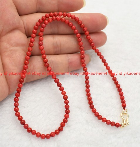 Lovely natural 4mm red - 4mm, coral