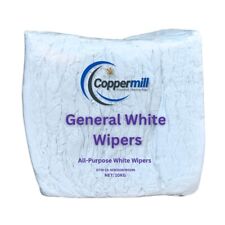 10kg Bale of General White All-Purpose Cleaning Rags Wiping Cloths Mixed Grades