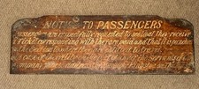 Antique Wooden Plaque Ticket