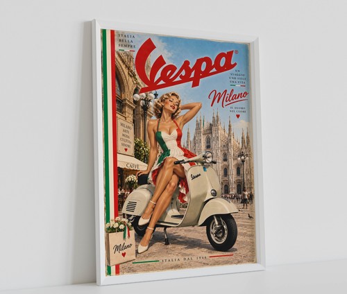 Vintage classic italian vespa - vintage,