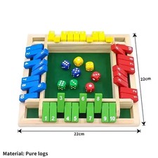 Wooden Dice Board Game Shut