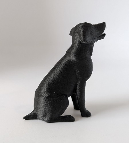 Black labrador sculpture - black,