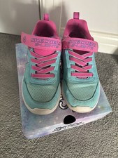 Skechers Girls S Lights Flicker Flash Trainers Size UK 10
