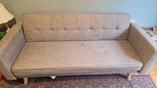 Grey Fold Down Sofa Bed. Priced To Sell. Collection Only. Good Used Condition.