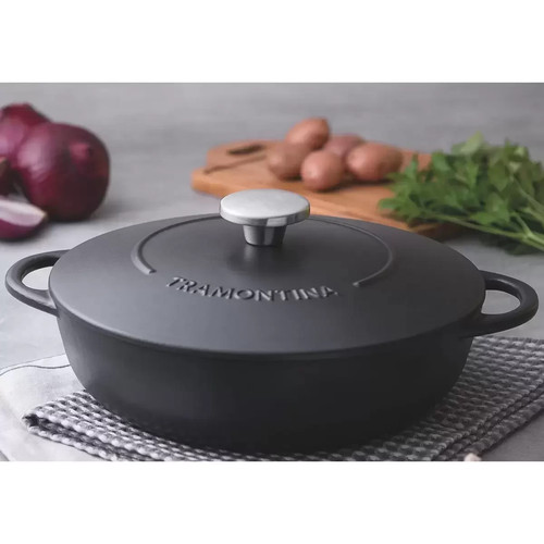 Enamelled cast iron shallow - cast,