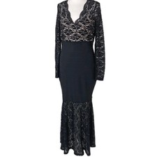 Jane Norman Black Lace Long
