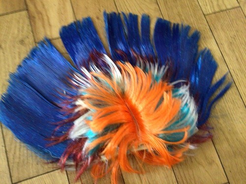 Unisex mohican colourful wig - unisex,