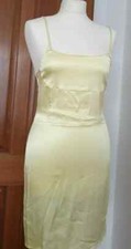 ZARA Light Yellow Short Satin