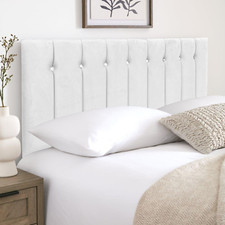 Padded Wooden Headboards for Divan Bed 4ft6 Double Size Plush Fabric All Colours