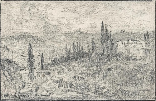 Antique pencil drawing - pencil,
