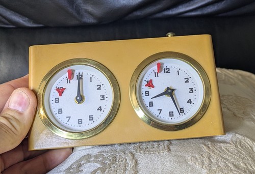 Vintage mechanical chess clock - vintage,