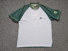 Vintage Nike Shirt Mens Small White Agassi Challenge Court Tennis 90s Zip FIT