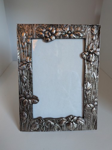 Vintage pewter photo frame - pewter,