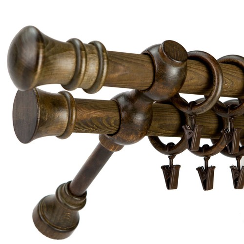 Wooden curtain pole - curtain,