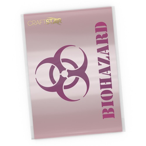 Biohazard sign stencil - biohazard,
