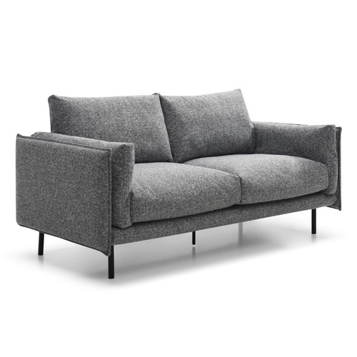 Grey buff linen fabric sofa - grey,
