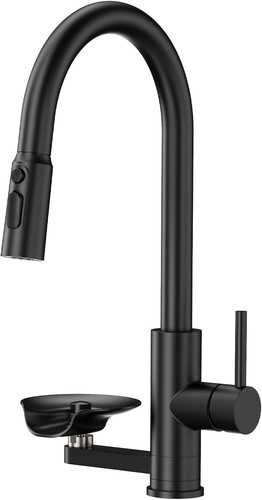 Matte black kitchen tap pull - kitchen,