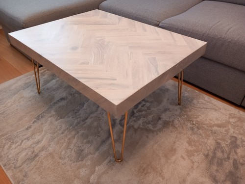 Oak herringbone coffee - table, /