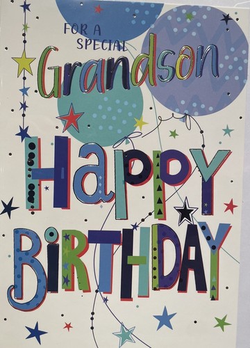 Adult grandson birthday card - grandson, /