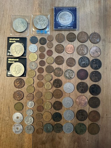 Mixed british foreign coins - mixed,