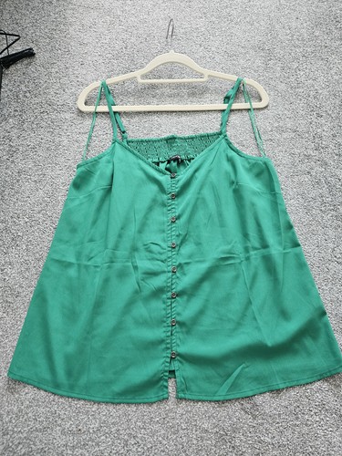 Ladies green button front - ladies, cami