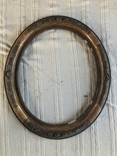 Edwardian Oval Portrait Frame With Gesso roses (slight Damage See Photos)
