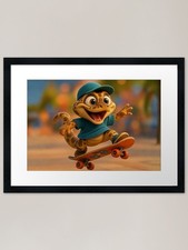 Skater Rock Python Framed Art
