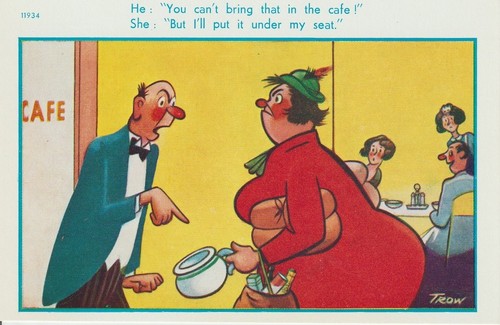 Vintage saucy seaside postcard - saucy,