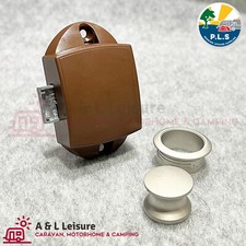 19mm Espagnolette Lock Backset Push Button Catch Set - Nickle - AL141