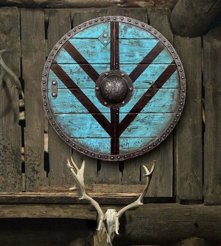 Wooden round viking - round, shield